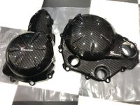 ครอบเครื่องแต่งลายเคฟล่า  แบรนด์T racing  ใส่รถ ER6N และNINJA650 ปี2012-17