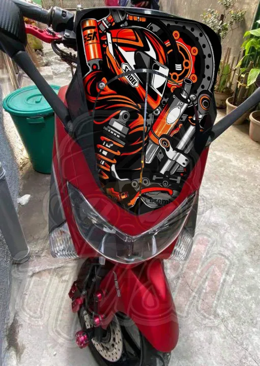 nmax visor sticker (v1) with free 2 stickers Lazada PH