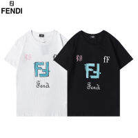 2021ฤดูร้อนเดิม Fendis สำหรับทั้งหญิงและชายเสื้อคุณภาพสูงผ้าฝ้าย100% Unisex แฟชั่น Wild การพิมพ์จดหมายแบบไม่เป็นทางการ (สีดำและสีขาว)