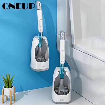 ONEUP Silicone Toilet Brush No Dead Corners Household Wash Toilet Cleaning Soft Bristle Artifact Creative Bathroom Accessories