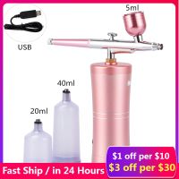 0.3mm Mini Air Compressor Kit Air Brush Paint Spray Gun Airbrush For Nail Art Tattoo Craft Cake Nano Fog Mist Sprayer