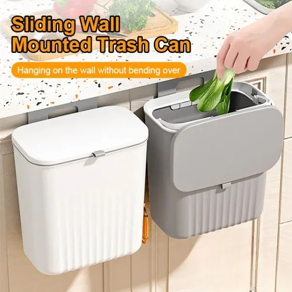 Hangable sliding lid trash can Lazada PH