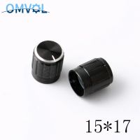 Aluminum Alloy Potentiometer Knob Anti Slip Single and Double Potentiometer Special 15*17 Black