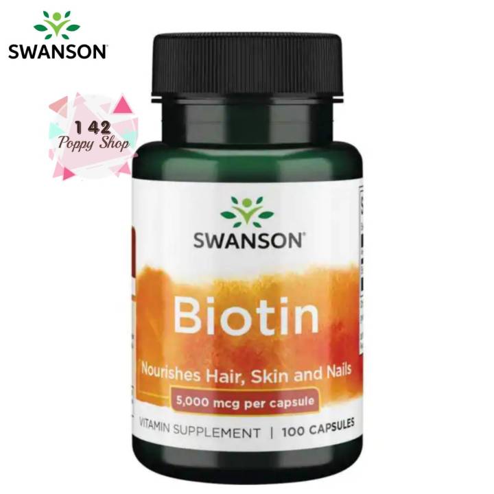 ไบโอติน-swanson-premium-biotin-5000-mcg-100-capsules