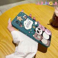 Jlingji เคสสำหรับ Vivo V20 Pro เคส S7ลายการ์ตูนยิ้มรูปสัตว์กรอบขอบซิลิโคนของเหลวแบบนิ่มดั้งเดิมเคสป้องกันกล้องเลนส์คลุมทั้งหมดเคสปกหลังกรอบนิ่ม