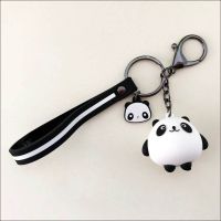 Exquisite Cute Panda Keychain Toy Bag Package Pendant Car Key Backpack Hanging Ornament Bell Chengdu Cultural and Creative Commemorative