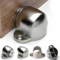 【LZ】urvcn1 Door Stop With Screws Door Stop Casting Powerful Floor-Mounted Magnetic Holder Satin Nickel Brushed Door Stopper Eyeshadow Disc