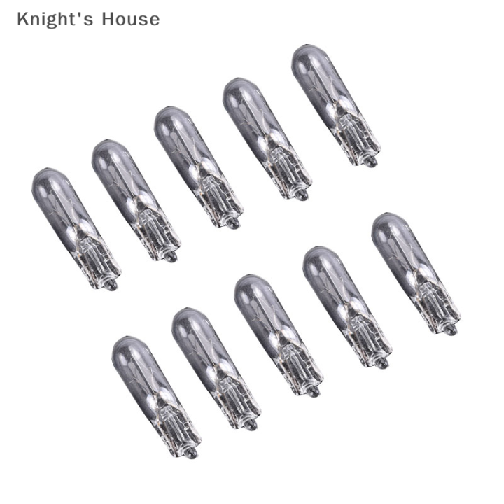 knights-house-10pcs-12v-1-2w-t5หลอดไฟกระจกแดชบอร์ดแผงหน้าปัดเบรคหลอดไฟ