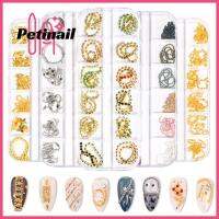 3D PETINAIL แนวพังค์ประดับรูปทรงหลากหลายอุปกรณ์ทำเล็บโซ่โลหะแต่งเล็บเครื่องประดับ