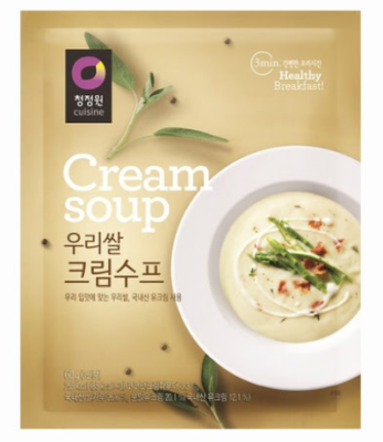ซุปครีมเกาหลี (ซุปครีม) แดซัง Daesang Chungjungwon Woori Rice Cream Soup 60g.대상 청정원 우리쌀 크림스프 (255 kcal)