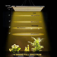 LED Grow Lights 60W 338 Leds Reflector Full Spectrum Spectrum Aquarium Plant Light for Indoor Plant,Veg and Flower,with External Switch Timer