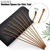 5/10Pcs Bamboo Spoon Ear Pick Tool Polishing Round Bamboo Handle Ear Cleaner Ear Clearner Tools Kit