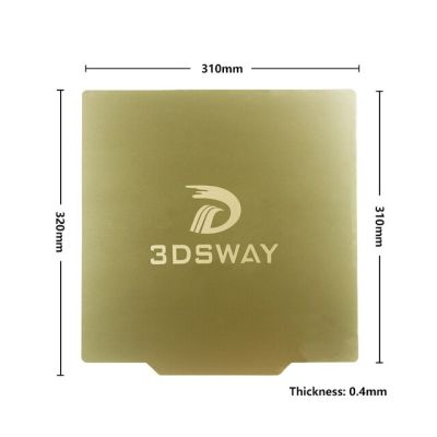 สปริงถอดชิ้นส่วนเครื่องพิมพ์3d 3Dsway แผ่นเหล็กแผ่นฐานรองเฟล็กซ์220มม. 310มม. สติกเกอร์เตียงร้อนสำหรับ Cr10 Ender 3