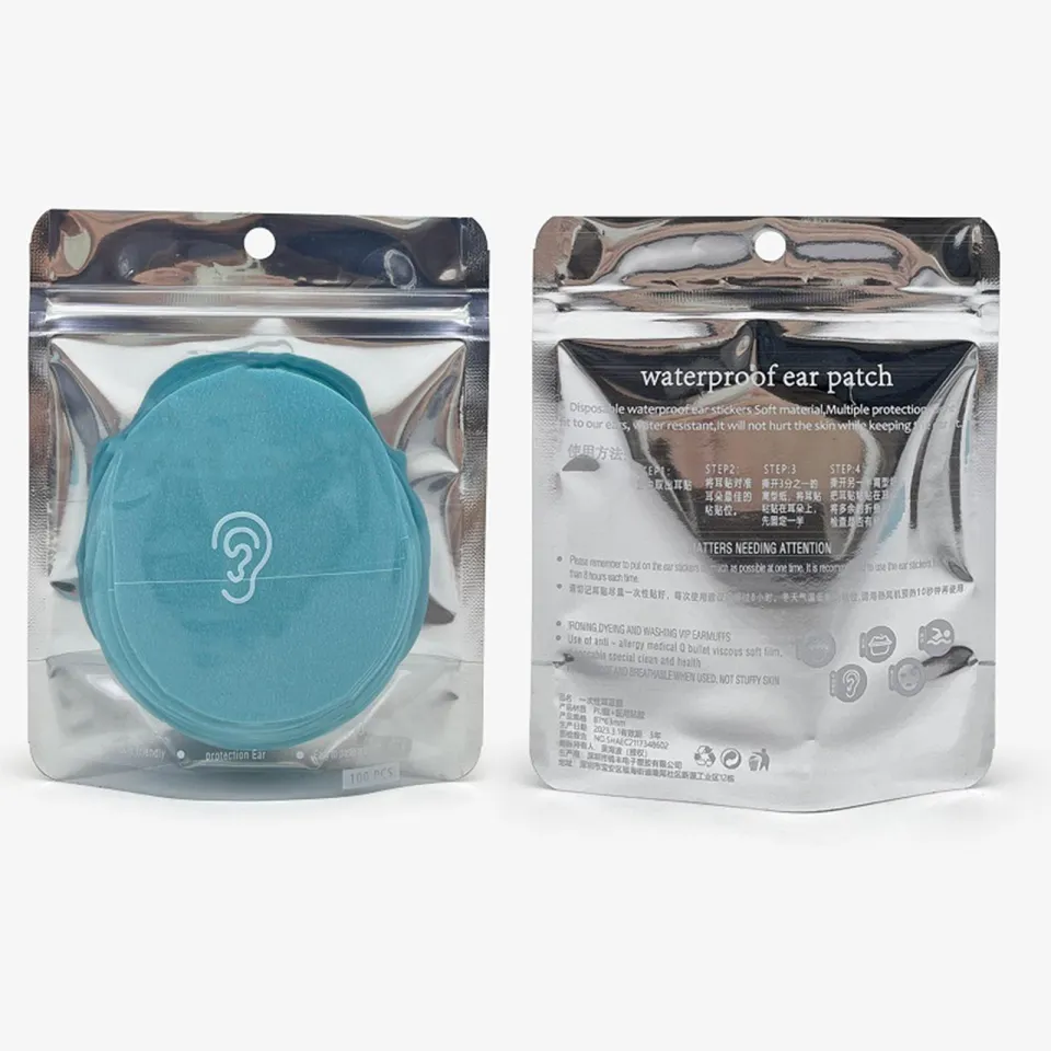 100 Pieces Waterproof Ear Covers Ear Tape Self Sticky Sweatproof