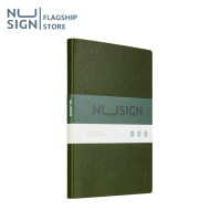 Nusign สมุดมีเส้น A5 สมุดบันทึกปกแข็ง สมุดปกแข็ง ไดอารี่ มีริบบิ้นคั่นหน้า กระดาษถนอมสายตา ปกหนังหนา อุปกรณ์สำนักงาน Notebook