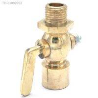 ∋✶ 1/4 BSP Male to M14x1.5mm Female Brass Drain Petcock Shut Off Valve Fuel Gas Oil Air