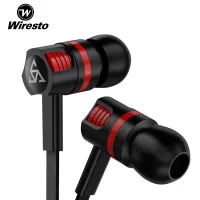 Wiresto In-Ear Headphone 3.5mm Wired Earbuds Sport Earphone Stereo Jack Wired Music Headset HIFI Sound Quality Headphone No Ear Pain Earphones with HD Microphone
