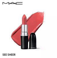 ลิปสติกMAC Lustreglass sheer-shine Lipstick ลิปสติกm.a.c #520 see sheer #544 Besiness Casual พร้อมกล่องและถุง น้ําหอมเทสเตอร์2ml