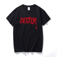 เสื้อยืดผ้าฝ้ายพิมพ์ลาย เสื้อยืดแขนสั้น คอกลม ผ้าฝ้าย พิมพ์ลาย DEXTER แฟชั่นฤดูร้อน สําหรับผู้ชาย  LQC2