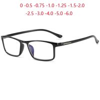 {Paopao glasses}เบา TR90สำเร็จรูปสายตาสั้นแว่นตาผู้หญิงผู้ชายสบายสแควร์นักเรียนสายตาสั้นแว่นตากําหนด-0.5 -1.0ถึง-4.0