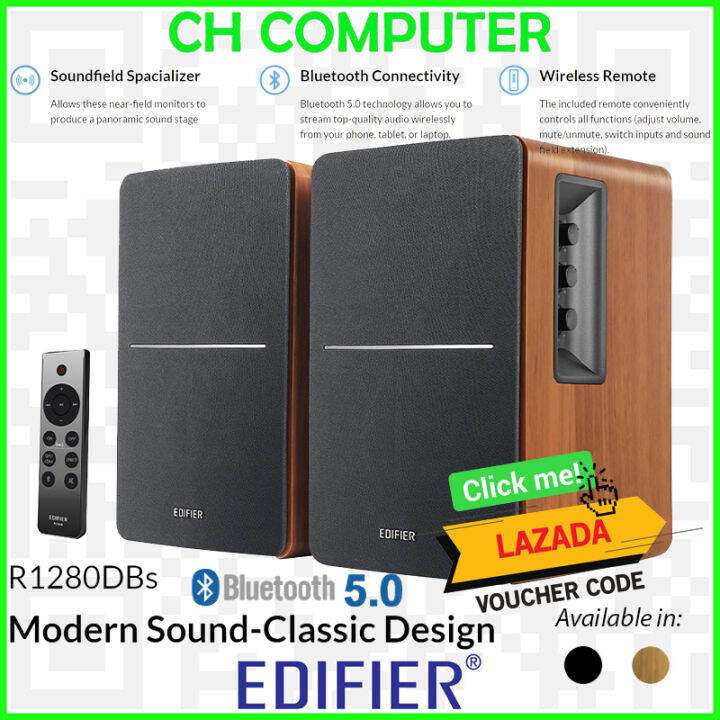 Edifier Bookshelf R1280DBS Speaker with SubOut & Bluetooth 5.0 New