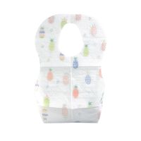 10PCS Baby Disposable Bibs Non-Woven Fabric Toddler Kids Feeding Saliva Apron Paper Bibs Sterile Convenient Towel Aprons