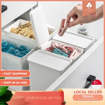 Laundry Capsule Container Storage Box Washing Powder Stackable Storage Box  Container Clip Organiser Storage - Best Price in Singapore - Oct 2023
