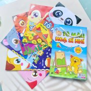 Combo 8 cuốn tập tô màu cho bé túi tô màu họa sĩ nhí - song ngữ anh- việt