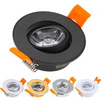 【LZ】✸✙♤  Dimmable Rodada LED teto Downlight com driver recesso LED Spot Light recorte de lâmpada alumínio 3W AC 90-260V DC 12V 50mm