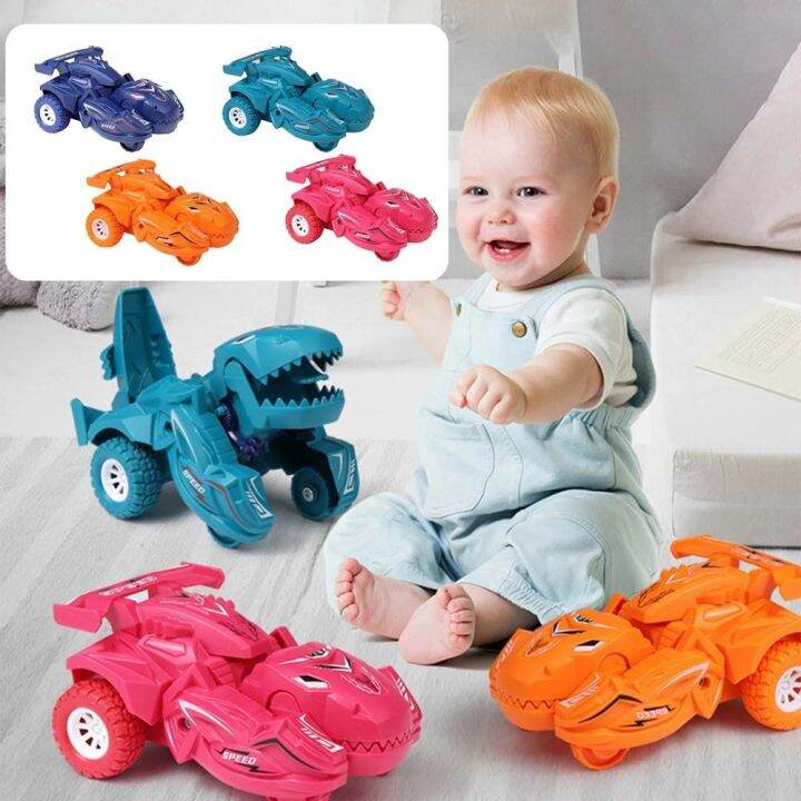 LE Children Kids Vehicles Toy Stunt Car Toy Inertial Sliding Dino Car