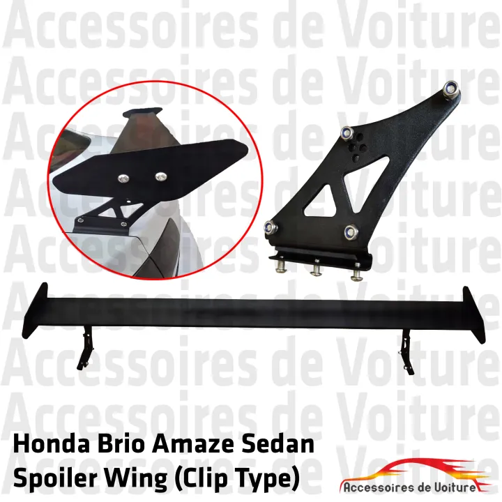 Honda Brio Amaze Sedan Aluminum Rear Trunk Spoiler Wing (Clip Type) Lazada PH