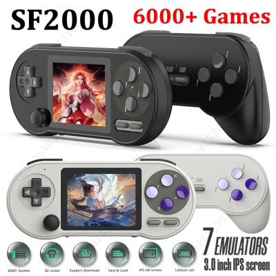 【YP】 SF2000 Handheld Game Console Built-in 6000 Games 3 Inch Srceen Players with Controller Support Output