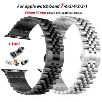 Stainless Steel Strap For Apple Watch Band 7 6 SE 5 4 3 40mm 44mm 41mm 45mm Metal Bracelet 42mm Sport Correa for iWatch 7 6 5 4