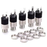 LANG 5Pcs Silver PJ392 3.5mm Stereo Female Audio Headphone Connector Jack Socket Plug