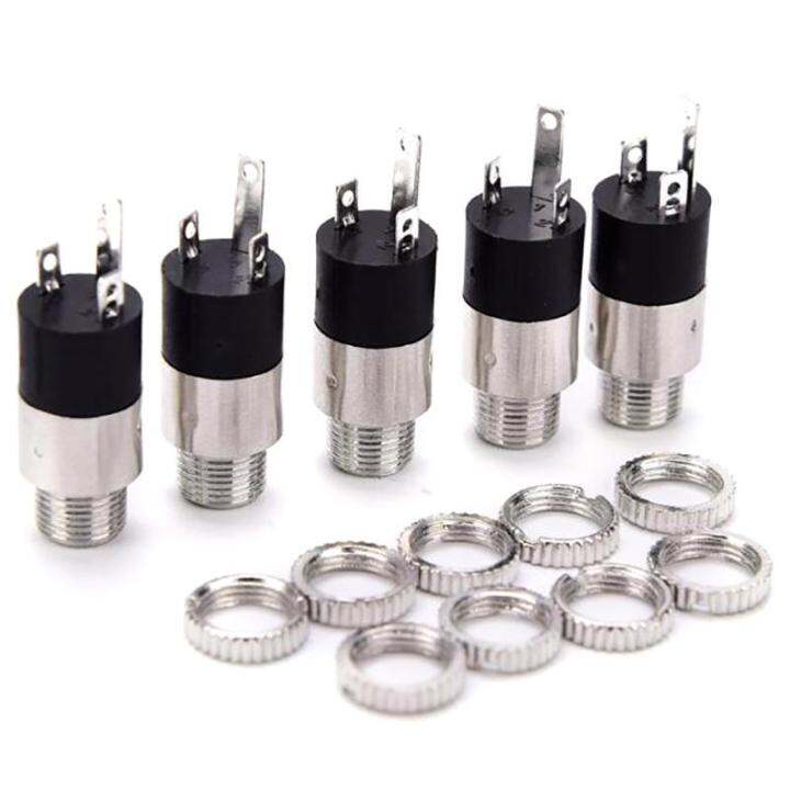 Sissi 5Pcs Silver PJ392 3.5mm Stereo Female Audio Headphone Connector ...