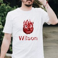 100 Cotton Cast Away Wilson The Volleyball Tshirt Funny Movie Shirt Top Tees