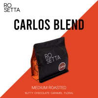 Carlos Blend / กาแฟไร่แม่บู่หย่า 50% + กาแฟบราซิล 50% คั่วกลาง Arabica 100% เกรด A พรีเมียมเบลนด์ มี 2 ขนาด