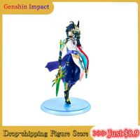 19ซม. Genshin Impacto อะนิเมะฟิกเกอร์ Xiao Ação Estatueta Do Pvc Modelo Coleação Ornamentos Decorão De Mesa Natal Gfit