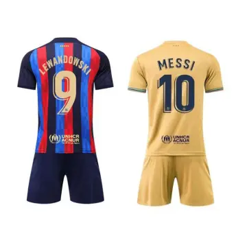 Barcelona jersey 20-21 home and away No. 10 Messi game team uniform  children's sports football suit male