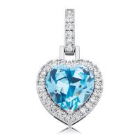 TOPGRILLZ 6 Color Heart Pendant Necklace High Quality Bling Iced Out Cubic Zirconia Hip Hop Fashion Jewelry Gift For Women