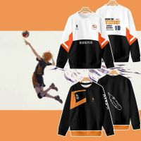 Sudadera con capucha de Anime japonés Haikyuu 3d para hombre y mujer, suéter informal sin capucha, Tops de manga larga con cuello redondo, Sudadera con capucha de talla grande para niños y niñas