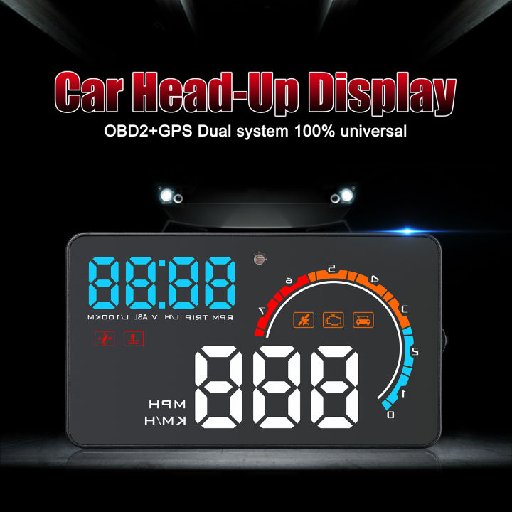 d2500-head-up-display-รถ-rpm-hud-จอแสดงผล-obd2-gps-hud-projector-speedmeter-เครื่องตรวจจับรถยนต์นาฬิกาปลุกอุณหภูมิน้ำ-security