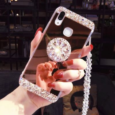 （SPOT EXPRESS）สำหรับ Samsung Galaxy A90 A80 A70 A50 A40 A30 A20 A10 M10 M20 M30 A7 A6 A8 Plus A9 2018คริสตัล Bling （SPOT EXPRESS）เคสโทรศัพท์กระจก