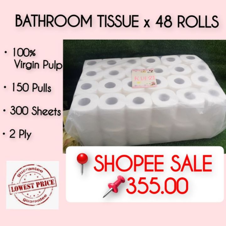 Practical Bathroom Tissue X Rolls Pulls Sheets Ply Virgin Pulp With