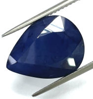 พลอยไพลิน พลอยเเท้. Natural Blue Sapphire | 12.64 การัต(cts) | 17.9X13.7mm | 1020฿