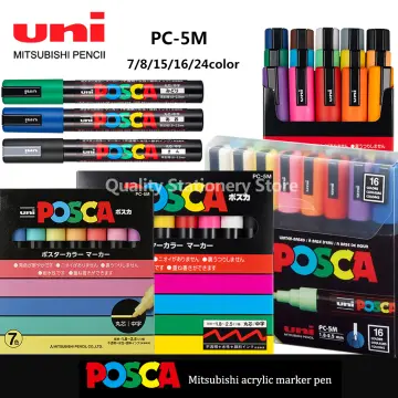 Uni Posca Paint Marker Pens Set PC-1M PC-3M PC-5M 7/8/15 POP