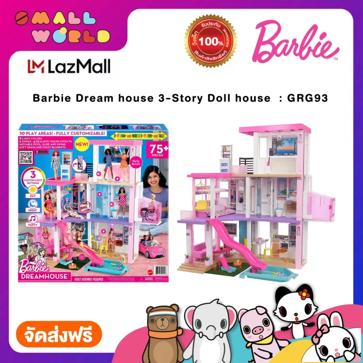 Barbie Dream house 3Story Doll house GRG93 Lazada.co.th