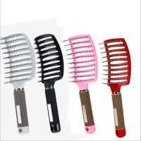 【CC】 Hairdressing massage comb Dry Wet Bristle hair brush Curly Detangle for Hair Knots Styling care