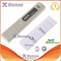 iRemax TDS-3 TDS Meter เครื่องมือวัด เครื่องมือตรวจสอบ คุณภาพน้ำ วัดประสิทธิภาพเครื่องกรองน้ำ ไส้กรองน้ำ ความบริสุทธิ์น้ำ ของเหลว 0-9990 ppm เครื่องวัดอุณหภูมิ น้ำ แสดงผล LCD ดิจิตอล Calibrate คาลิเบรท ได้ พร้อม แบตเตอรี่ กระเป๋า เครื่องสีเทา/เบท (1 ชิ้น)