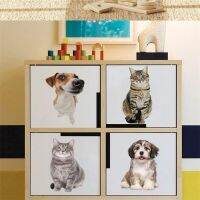 【CW】 Vivid  dog and rabbit wall stickers living room bedroom decorations art murals bathroom toilet glass door decals